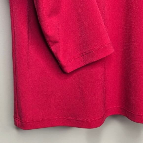 MICHAEL KORS Fusia Pink Long Sleeve Top Keyhole Neck Size M - Picture 4 of 7